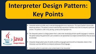 Interpreter Design Pattern: Key Points