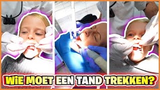 iEMAND VAN ONS MOET EEN TAND TREKKEN BiJ DE TANDARTS | Bellinga Vlog #2989