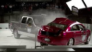 Red light running crash test demonstration