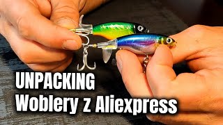 Unpacking !!! Woblery z aliexpress ! Poppery, Turbinki, Twitch, SZCZUPAK OKOŃ