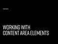 Working With Content Area Elements