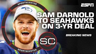 🚨 BREAKING 🚨 Sam Darnold signs 3-yr/$100.5M deal with Seattle Seahawks | SportsCenter