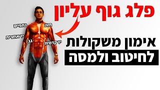 אימון משקולות ביתי - ידיים, חזה, גב וכתפיים | מתאים לחיטוב וגם למסה | פלג גוף עליון