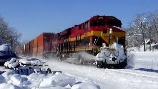 CPKC 181 in -9 Temps at Bettendorf and I 80 January 14, 2024