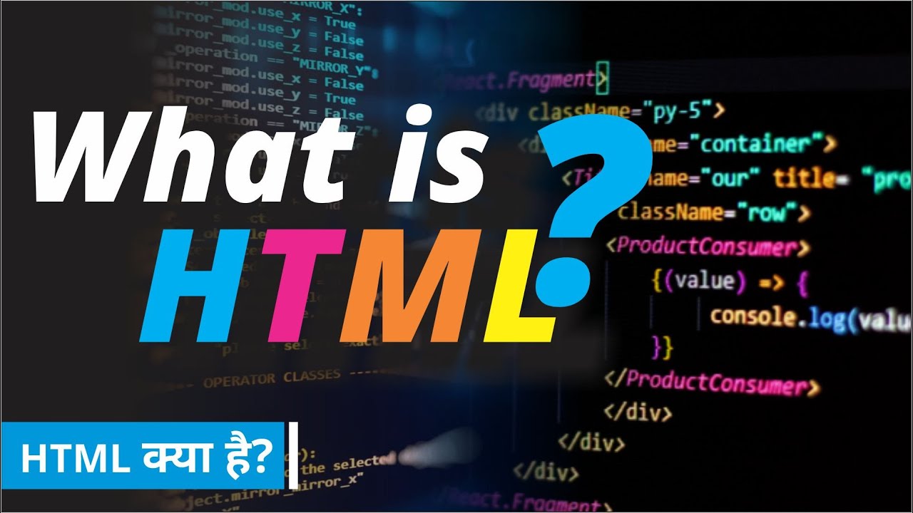 What Is Html ? In Hindi HTML Kya Hai I #html @educationtek # ...