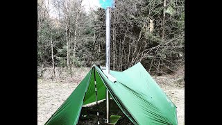 Hot Tent Solo Camping - a bivouac version