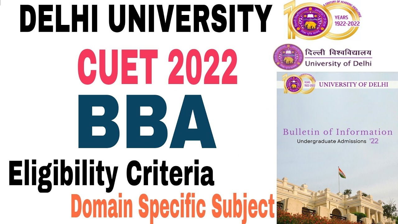 Delhi University BBA Admission 2022 Process, Eligibility Criteria ...