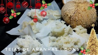 Gons | Teias de Aranhas | Goan tender coconut sweet | Christmas sweets | home cooking | cocada