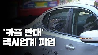 '카풀 반대' 택시 파업...일부 지역 불편 / YTN