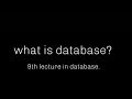 what is database lecture 9th #cprogramming #coding #computer #htmlcssjavascript #apnacollegestudent