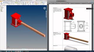 國立虎尾科技大學 機械設計工程系 電腦輔助設計實習 CAD2020 40823108 零件繪圖練習2 (Inventor)  Tutorial 3 Exercises