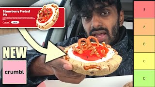 STRAWBERRY PRETZEL PIE - Crumbl Cookies Review | Taste Testing \u0026 Eating Cookies \u0026 Desserts Mukbang