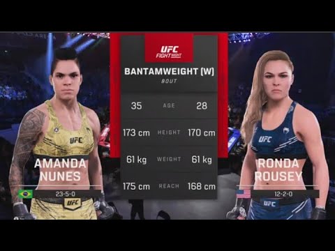 UFC 5 Amanda Nunes Vs Ronda Rousey - Amazing #UFC Featherweight Fight ...