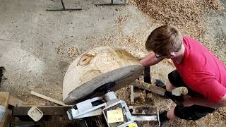 Woodturning XXL / Timelapse / Largest Bowl on my Stratos 230 / Oak