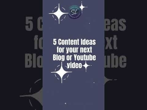 5 content ideas for blog posts and YouTube content