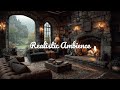 🔥 Cozy Rain & Fireplace in Scottish Castle | No Ads | Sleep, Relax & Study 🌧️🏰