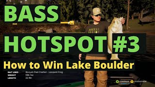 How to Win Lake Boulder Offline Tournament - Bass Hotspot #3 - Fishing Sim World 2021