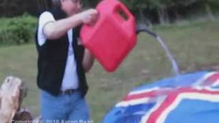 Epic bonfire fail! As seen on tv