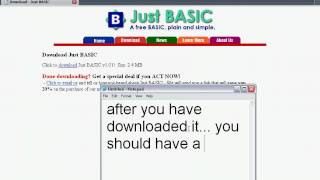 Just BASIC Tutorial 1 - Setup