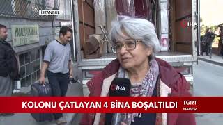 Kolonu Çatlayan 4 Bina Boşaltıldı