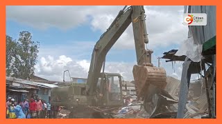 Government demolishes houses near river banks in Mukuru kwa Reuben