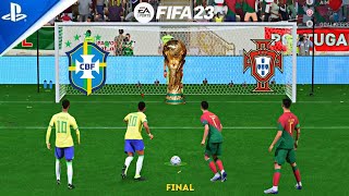 NEYMAR VS RONALDO ! FIFA 23 BRAZIL VS PORTUGAL ! EA SPORTS FC 24 WORLD CUP FINAL PENALTY SHOOTOUT