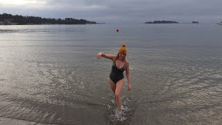 New Year 2021 winter swimming in Helsinki