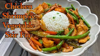 Chicken, Shrimp \u0026 Vegetables Stir-Fry