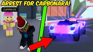 IF YOU ARREST ME, YOU WIN CARBONARA! | Roblox Jailbreak