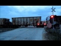 csx gondola freight train rolling down the line