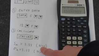 TI-30X IIS: Standard Deviation