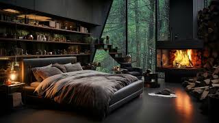 99% Instant Sleep with Raining Relaxing Sounds beautiful  Cozy Bedroom