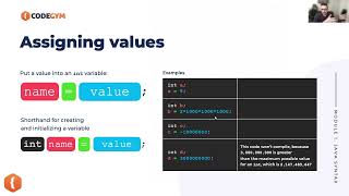 Assigning values | CodeGym University Course