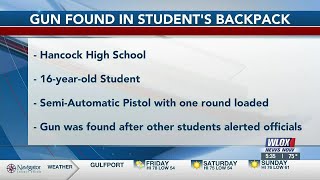 Gun found in student’s backpack at Hancock High