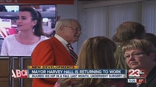 Mayor Harvey Hall is returning to work