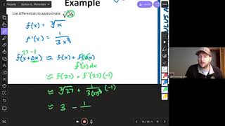 Calc AB Section 3-9 Using Differentials to Approximate Square Roots