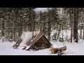 Extreme winter snow storm -56° Solo Camping 4 Days | Snowstorm & Winter Camping in a Snowstorm