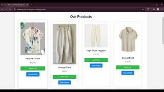 Inventory Management System - Admin & Customer Dashboard | PHP, MySQL, HTML, CSS