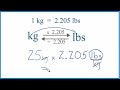 how to convert 25 kilograms to pounds 25kg to lbs