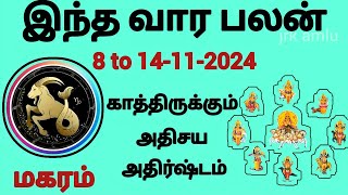 magaram weekly horoscope 8 to 14-11-2024 #astrology #magaram #2024 #astro #weekly #rasi #capricorn