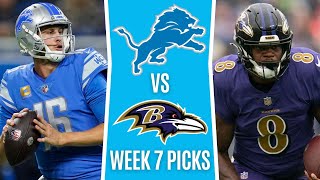 Lions vs. Ravens Best Bets | Week 7 NFL Picks and Predictions