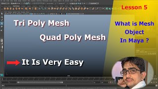 Lesson 5 | Autodesk Maya 2022 | What is Mesh Object | Very Easy | Hindi