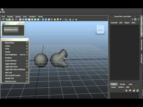 Maya Facial Mirror BlendShape Expression - YouTube