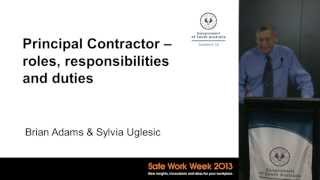 Principal Contractor - roles, responsibilities and duties