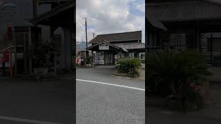 春🌸の善導寺駅 久留米市街地から向かって東側郊外にある久大本線 善導寺(ぜんどうじ)駅です。駅の後方には耳納(みのう)連山の穏やかな山並みが見えています。#善導寺駅#久大本線#久留米市