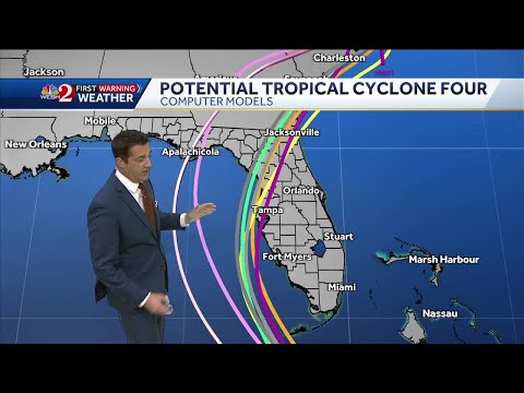 El NHC etiqueta al posible ciclón tropical cuatro y emite avisos a medida que su trayectoria se desplaza hacia Florida Central