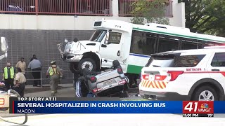 BCSO: Drivers, passengers in stable condition after downtown crash involving MTA bus