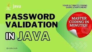Password Validation In Java | How To Validate Password Using Java