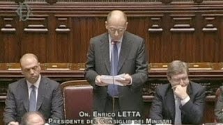 Letta promete salvar a Italia, tras salvar su Gobierno