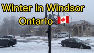 Winter in Windsor Ontario the first snow and a day in live vlog | Saif and Sarah real estate